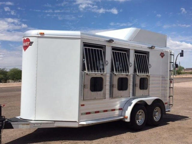 Photo 2 of 2008 Hart Medallion 3 horse trailer drop windows head & hip side